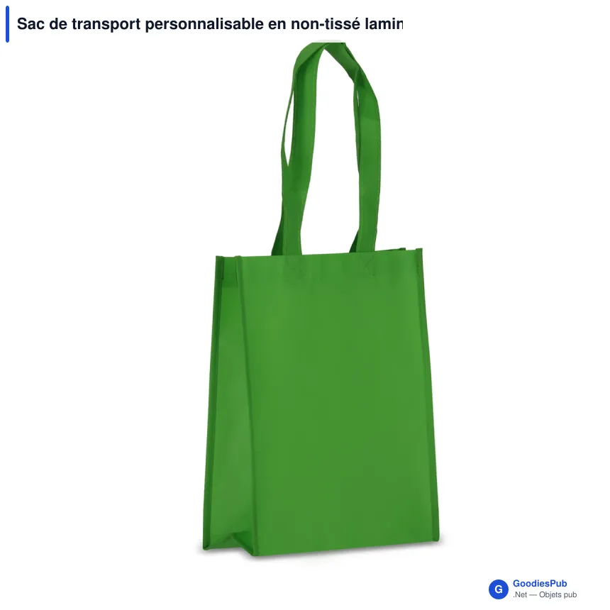 Sac de transport personnalisable en non-tissé laminé recyclé 24 x 11 x 30 cm avec logo - S - Image 5