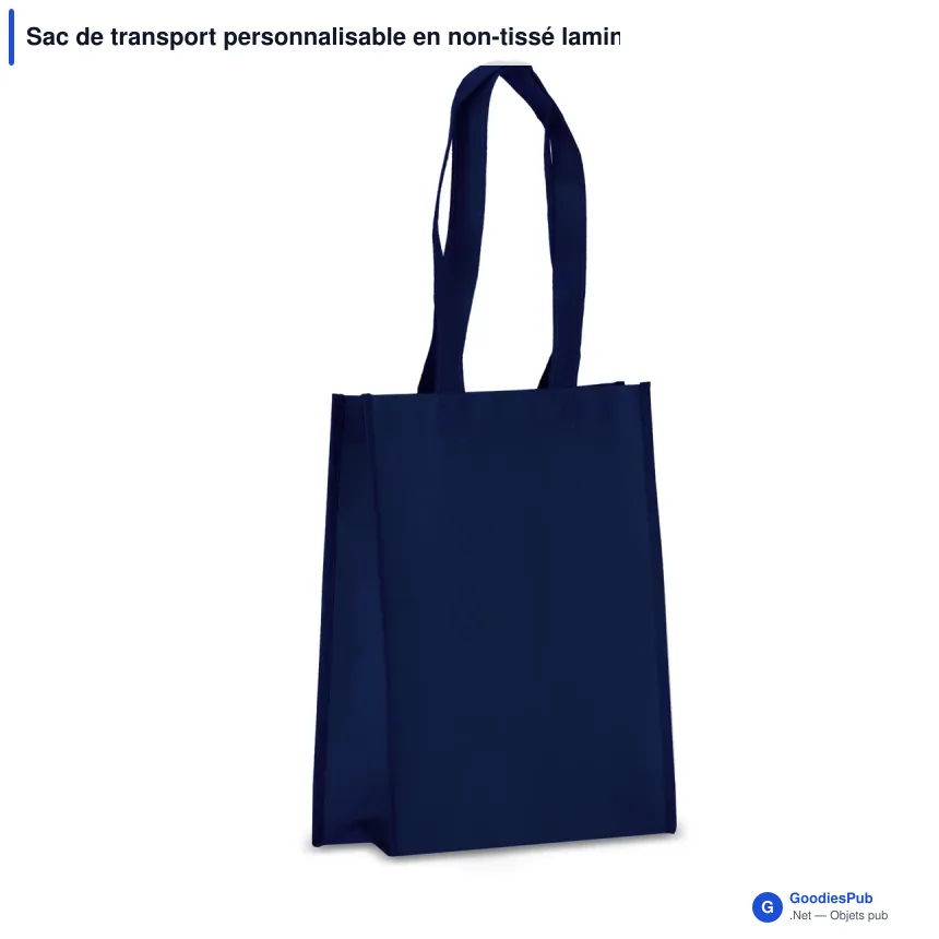 Sac de transport personnalisable en non-tissé laminé recyclé 24 x 11 x 30 cm avec logo - S - Image 6
