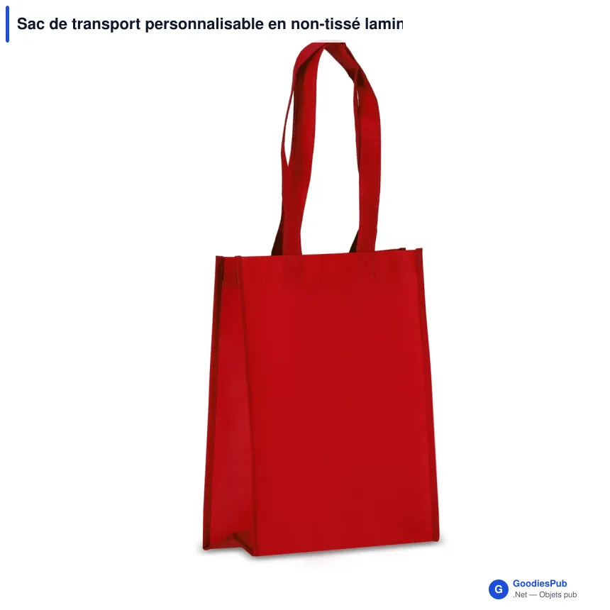Sac de transport personnalisable en non-tissé laminé recyclé 24 x 11 x 30 cm avec logo - S - Image 7