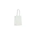 Variante Blanc - Sac de transport personnalisable en non-tissé laminé recyclé 24 x 11 x 30 cm avec logo - S