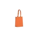 Variante Orange - Sac de transport personnalisable en non-tissé laminé recyclé 24 x 11 x 30 cm avec logo - S