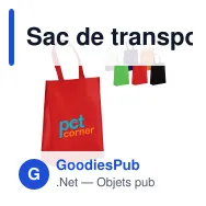 Sac de transport personnalisable en non-tissé laminé recyclé 30 x 12 x 40 cm avec logo - M - Miniature 1
