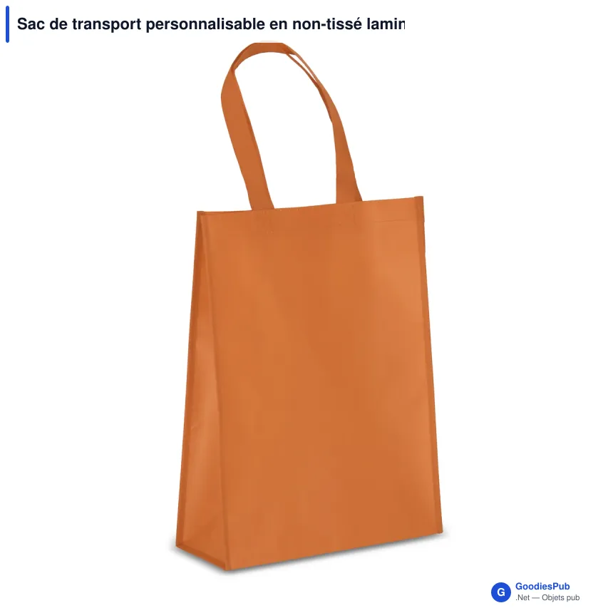 Sac de transport personnalisable en non-tissé laminé recyclé 30 x 12 x 40 cm avec logo - M - Image 5