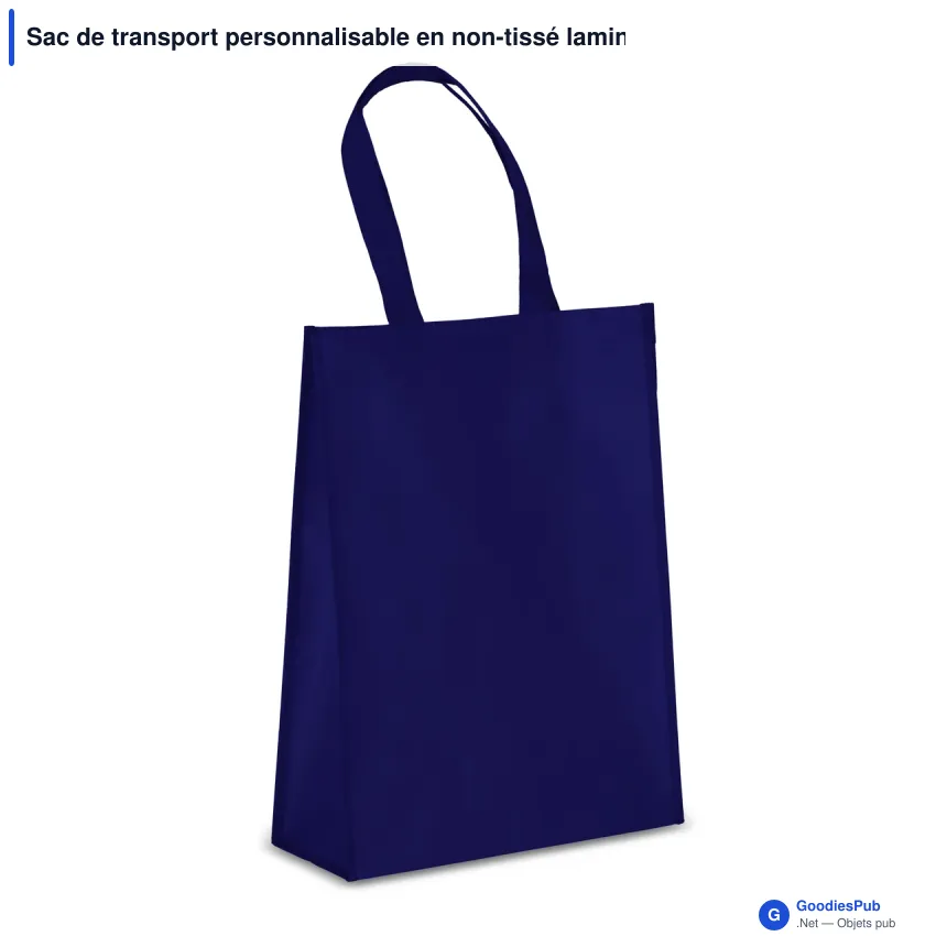 Sac de transport personnalisable en non-tissé laminé recyclé 30 x 12 x 40 cm avec logo - M - Image 6