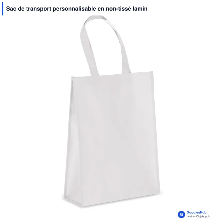 Sac de transport personnalisable en non-tissé laminé recyclé 30 x 12 x 40 cm avec logo - M - Image 7