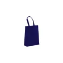 Variante Bleu foncé - Sac de transport personnalisable en non-tissé laminé recyclé 30 x 12 x 40 cm avec logo - M