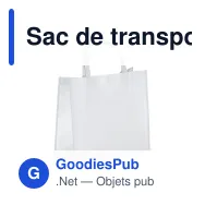 Sac de transport personnalisable en non-tissé laminé recyclé 40 x 16 x 35 cm avec logo - L - Miniature 3