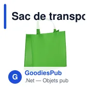 Sac de transport personnalisable en non-tissé laminé recyclé 40 x 16 x 35 cm avec logo - L - Miniature 4
