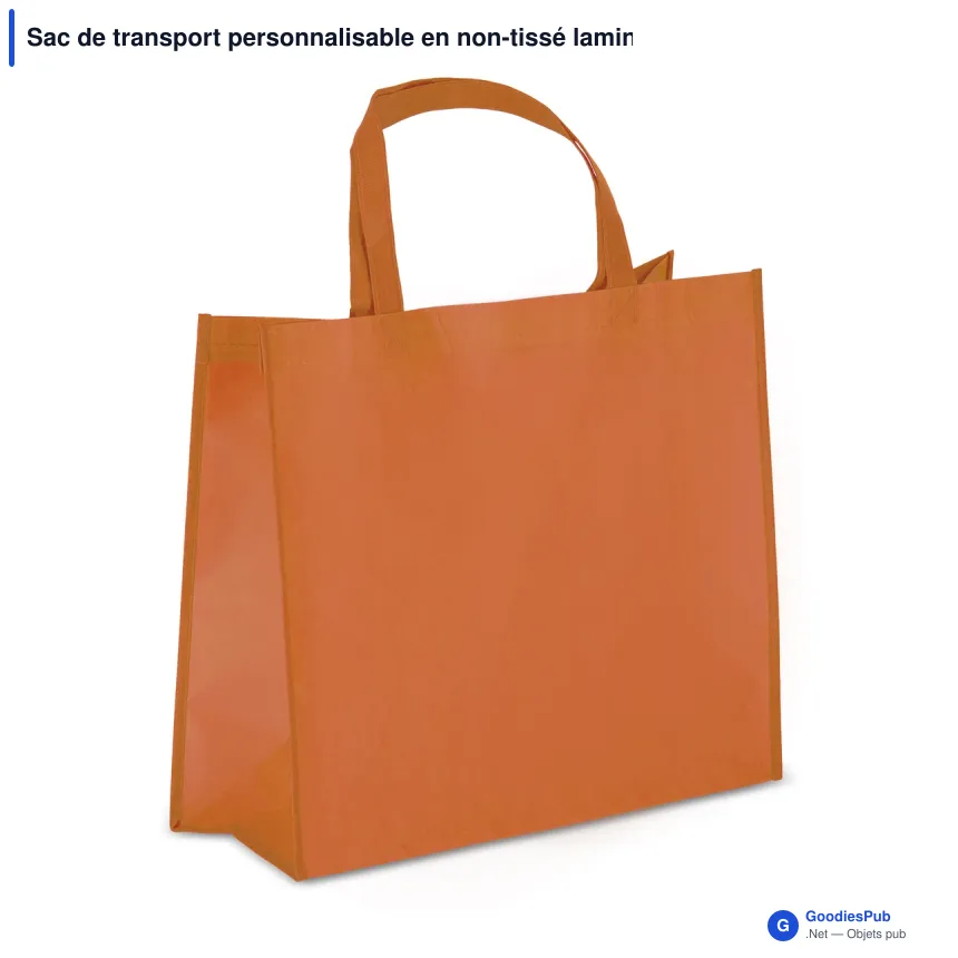 Sac de transport personnalisable en non-tissé laminé recyclé 40 x 16 x 35 cm avec logo - L - Image 5