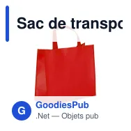 Sac de transport personnalisable en non-tissé laminé recyclé 40 x 16 x 35 cm avec logo - L - Miniature 6