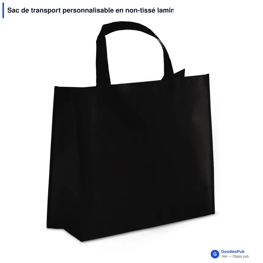 Sac de transport personnalisable en non-tissé laminé recyclé 40 x 16 x 35 cm avec logo - L - Image 7