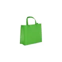 Variante Vert clair - Sac de transport personnalisable en non-tissé laminé recyclé 40 x 16 x 35 cm avec logo - L