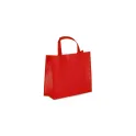 Variante Rouge - Sac de transport personnalisable en non-tissé laminé recyclé 40 x 16 x 35 cm avec logo - L