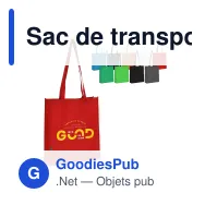 Sac de transport personnalisable en non-tissé recyclé 38 x 9 x 42 cm avec logo - Soufflet - Miniature 1