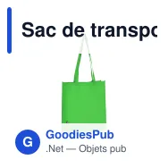 Sac de transport personnalisable en non-tissé recyclé 38 x 9 x 42 cm avec logo - Soufflet - Miniature 3