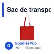 Sac de transport personnalisable en non-tissé recyclé 38 x 9 x 42 cm avec logo - Soufflet - Miniature 5
