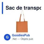 Sac de transport personnalisable en non-tissé recyclé 38 x 9 x 42 cm avec logo - Soufflet - Miniature 10