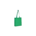 Variante Vert - Sac de transport personnalisable en non-tissé recyclé 38 x 9 x 42 cm avec logo - Soufflet