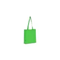 Variante Vert clair - Sac de transport personnalisable en non-tissé recyclé 38 x 9 x 42 cm avec logo - Soufflet