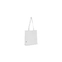 Variante Blanc - Sac de transport personnalisable en non-tissé recyclé 38 x 9 x 42 cm avec logo - Soufflet