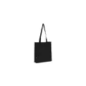 Variante Noir - Sac de transport personnalisable en non-tissé recyclé 38 x 9 x 42 cm avec logo - Soufflet