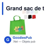 Grand sac de transport personnalisable en non-tissé recyclé 45 x 18 x 45 cm avec logo - XL - Miniature 1