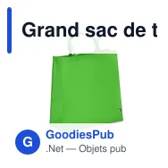 Grand sac de transport personnalisable en non-tissé recyclé 45 x 18 x 45 cm avec logo - XL - Miniature 4