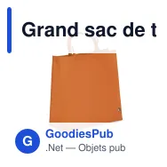 Grand sac de transport personnalisable en non-tissé recyclé 45 x 18 x 45 cm avec logo - XL - Miniature 6