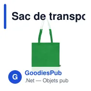 Sac de transport personnalisable non-tissé recyclé longues poignées avec logo - 38 x 42 - Miniature 5
