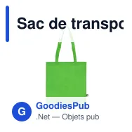 Sac de transport personnalisable non-tissé recyclé longues poignées avec logo - 38 x 42 - Miniature 6