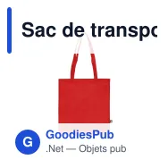 Sac de transport personnalisable non-tissé recyclé longues poignées avec logo - 38 x 42 - Miniature 7