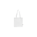 Variante Blanc - Sac de transport personnalisable non-tissé recyclé longues poignées avec logo - 38 x 42