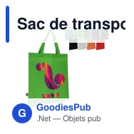 Sac de transport personnalisable non-tissé recyclé poignées courtes avec logo - 38 x 42 - Miniature 1