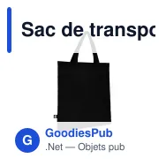 Sac de transport personnalisable non-tissé recyclé poignées courtes avec logo - 38 x 42 - Miniature 3