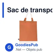 Sac de transport personnalisable non-tissé recyclé poignées courtes avec logo - 38 x 42 - Miniature 5