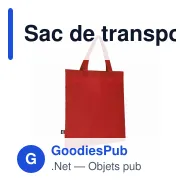 Sac de transport personnalisable non-tissé recyclé poignées courtes avec logo - 38 x 42 - Miniature 6