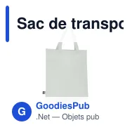 Sac de transport personnalisable non-tissé recyclé poignées courtes avec logo - 38 x 42 - Miniature 8