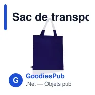 Sac de transport personnalisable non-tissé recyclé poignées courtes avec logo - 38 x 42 - Miniature 9