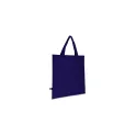 Variante Bleu foncé - Sac de transport personnalisable non-tissé recyclé poignées courtes avec logo - 38 x 42