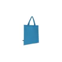 Variante Bleu - Sac de transport personnalisable non-tissé recyclé poignées courtes avec logo - 38 x 42