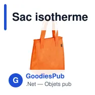 Sac isotherme personnalisable en R-PET non tissé format moyen avec logo - 23 x 27,5 cm - Miniature 6