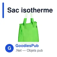 Sac isotherme personnalisable en R-PET non tissé format moyen avec logo - 23 x 27,5 cm - Miniature 7