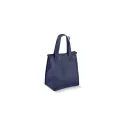 Variante Bleu foncé - Sac isotherme personnalisable en R-PET non tissé format moyen avec logo - 23 x 27,5 cm
