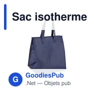 Sac isotherme personnalisable en R-PET non tissé grand format avec logo - 33 x 37 cm - Miniature 3
