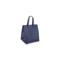Variante Bleu foncé - Sac isotherme personnalisable en R-PET non tissé grand format avec logo - 33 x 37 cm