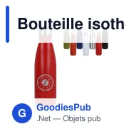 Bouteille isotherme personnalisable en inox recyclé 500 ml avec logo - R-Swing - Miniature 1