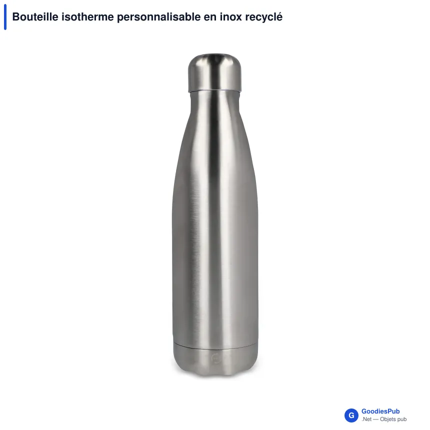 Bouteille isotherme personnalisable en inox recyclé 500 ml avec logo - R-Swing - Image 3