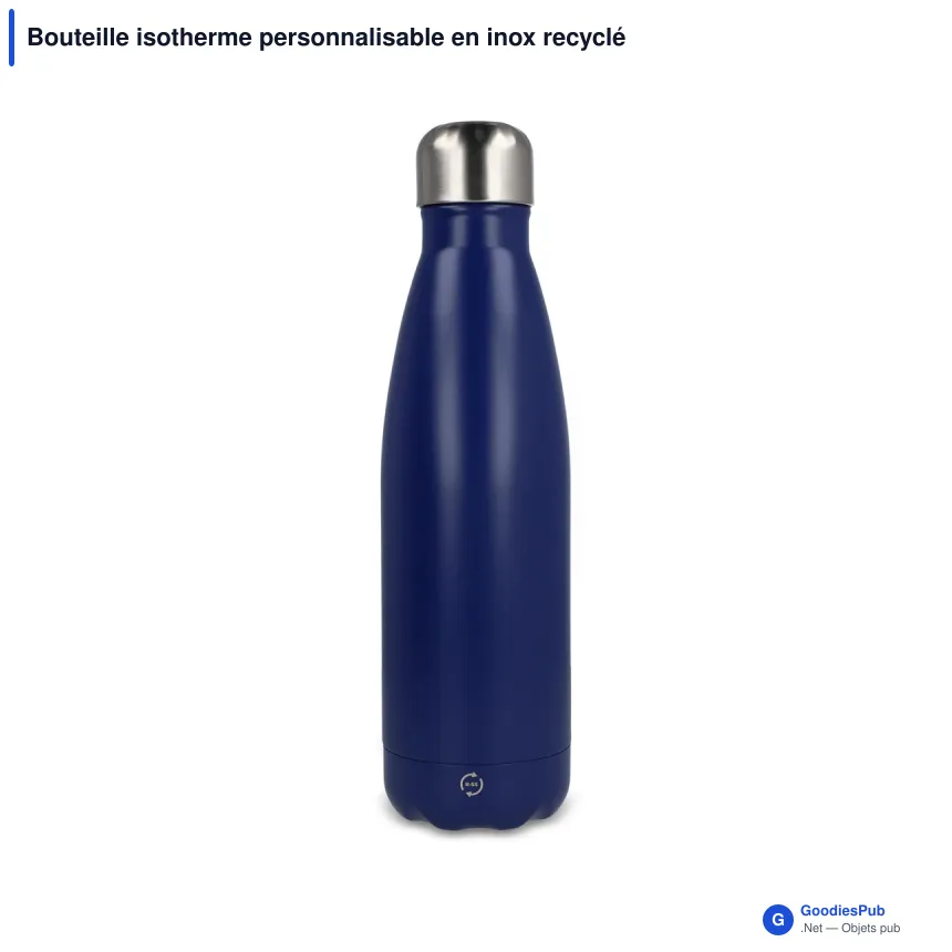 Bouteille isotherme personnalisable en inox recyclé 500 ml avec logo - R-Swing - Image 5
