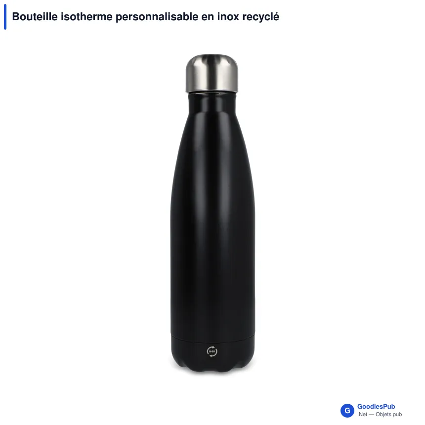 Bouteille isotherme personnalisable en inox recyclé 500 ml avec logo - R-Swing - Image 7