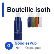 Bouteille isotherme personnalisable en inox recyclé 750 ml avec logo - R-Swing - Miniature 1